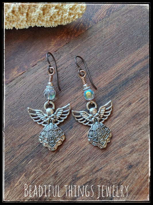 Iridescent Angel earrings