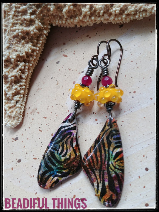 Bright Zebra earrings