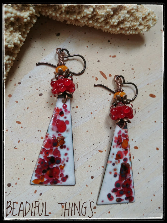 Fire Red earrings