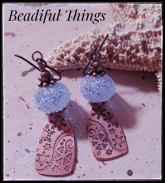 Periwinkle Snowflake earrings
