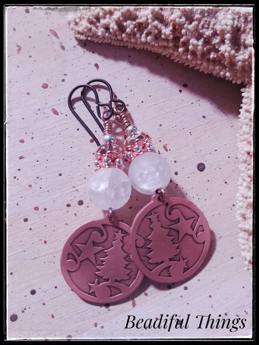 Copper Tree earrings