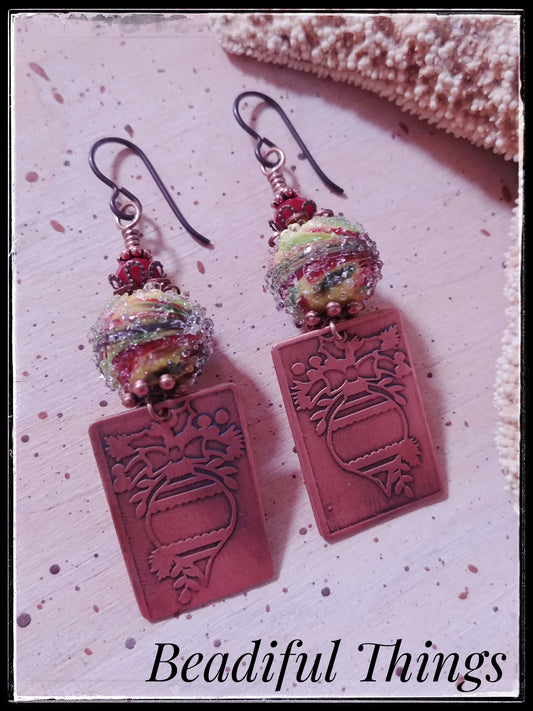 Copper Ornament earrings