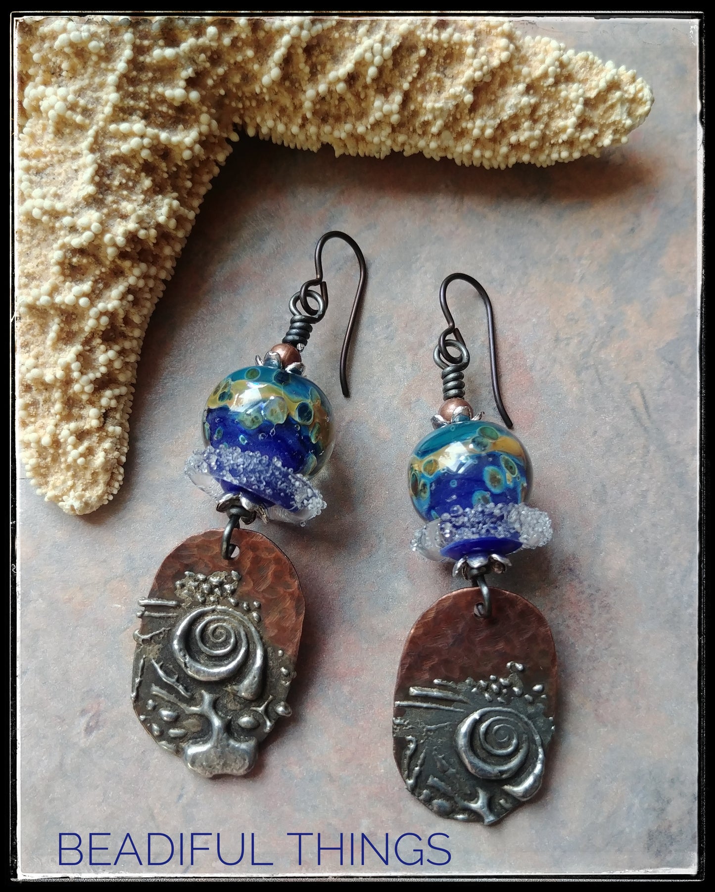 Swirling Sea earrings