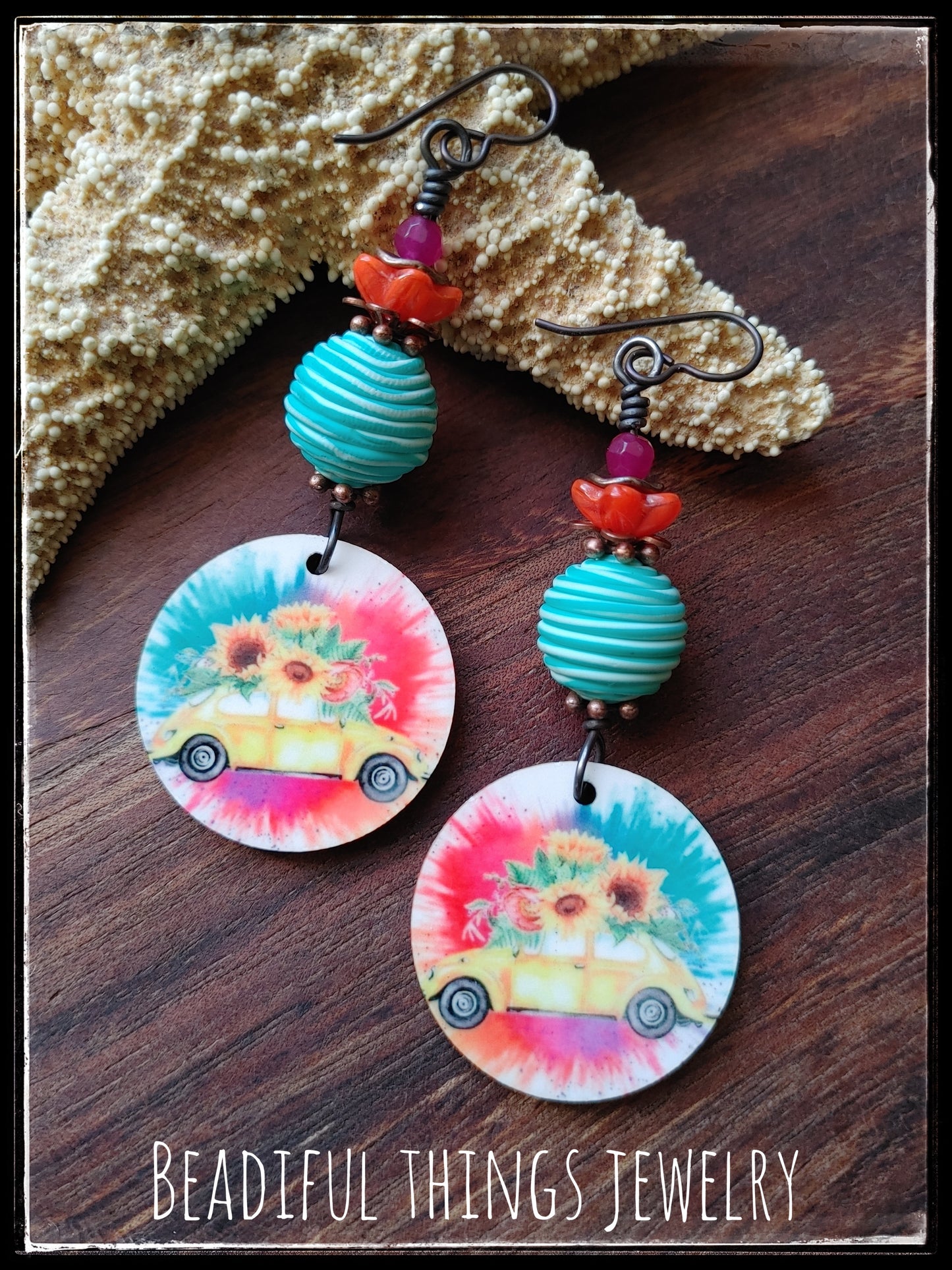 VW Bug earrings- Reserved for Barbara