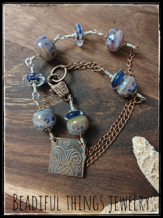 Copper Mermaid Tail necklace