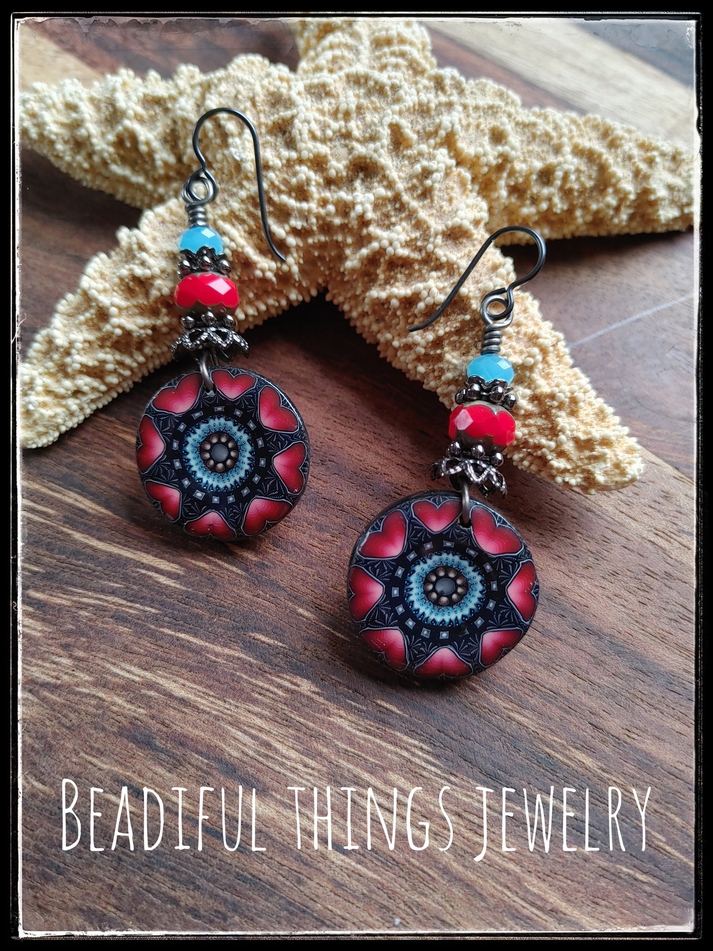 Kaleidoscope Heart earrings